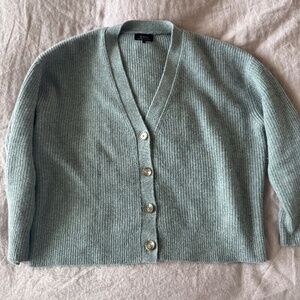 Quince Mongolian Cashmere Fisherman Cropped Cardigan Sweater
